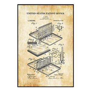 1916 Cigarette Case Patent Tablo Czg8p183