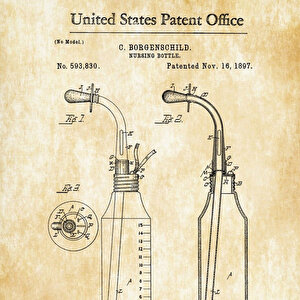 1897 Baby Bottle Patent Tablo Czg8p185