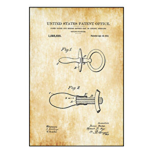 1912 Pacifier Patent Tablo Czg8p187