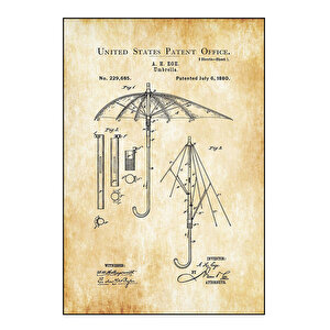 1880 Umbrella Patent Tablo Czg8p195