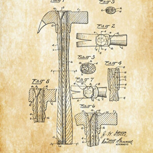 1924 Hammer Patent Tablo Czg8p199
