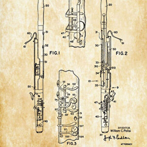 1964 Bassoon Patent Tablo Czg8p203
