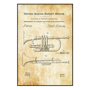 1866 Cornet And Other Wint Instrument Patent Tablo Czg8p204