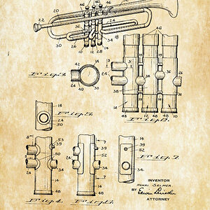1939 Trumpet Patent Tablo Czg8p205