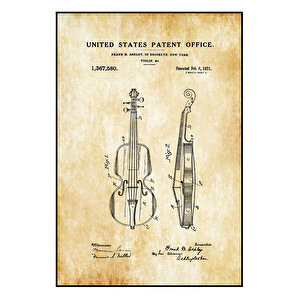1921 Violin Patent Tablo Czg8p206