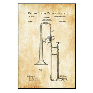 1902 Slide Trombone Patent Tablo Czg8p208