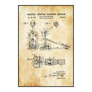 1951 Bass Drum Pedal Patent Tablo Czg8p224