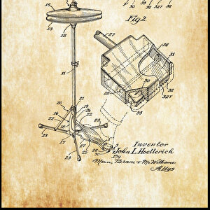 1964 Hi-hat Stand Patent Tablo Czg8p226