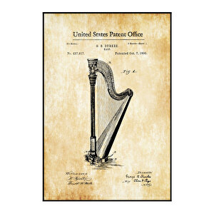1890 Harp Patent Tablo Czg8p227