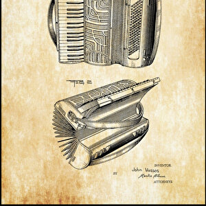 1938 Accordion Patent Tablo Czg8p228