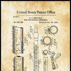 1894 Clarinet Patent Tablo Czg8p230