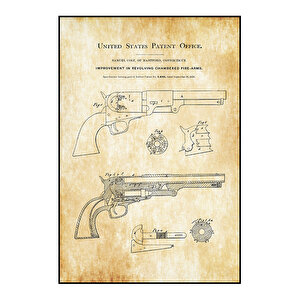 1850 Colt Revolver Patent Tablo Czg8p301