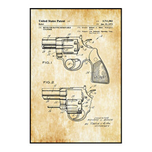 1973 Colt Revolver Patent Tablo Czg8p305