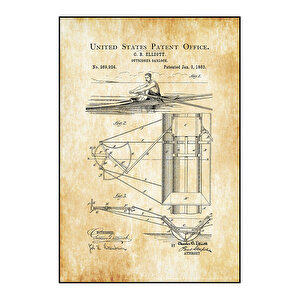 1883 Outrigger Oarlock Patent Tablo Czg8p404