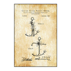 1902 Ships Anchor Patent Tablo Czg8p405