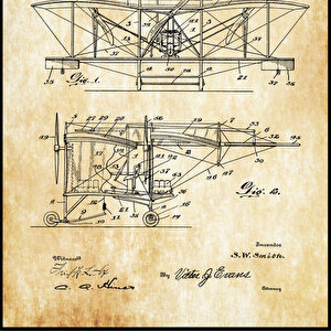 1916 Smith Flying Machine Patent Tablo Czg8p503