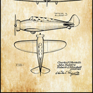 1933 Boeing Airline Patent Tablo Czg8p504