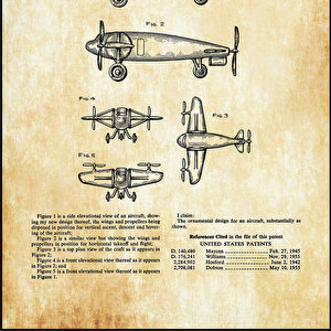 1957 Takeoff And Landing Airplane Patent Tablo Czg8p505
