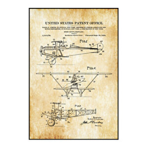 1919 Curtiss Scout Airplane Patent Tablo Czg8p510