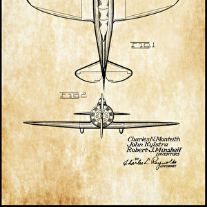 1933 Boeing P-29 Patent Tablo Czg8p516