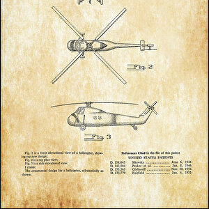 1956 Helicopter Patent Tablo Czg8p517