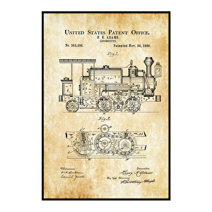 1886 Locomotive Patent Tablo Czg8p530