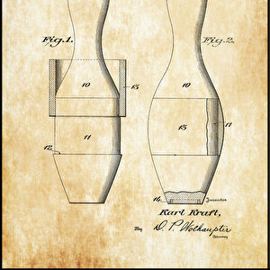 1931 Bowling Pin Patent Tablo Czg8p612