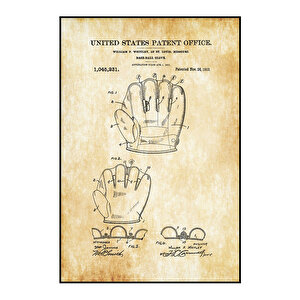 1912 Baseball Glove Patent Tablo Czg8p618