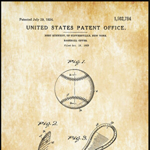 1923 Baseball Patent Tablo Czg8p619