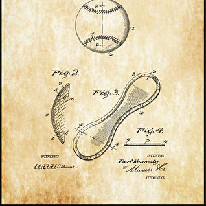 1923 Baseball Patent Tablo Czg8p619