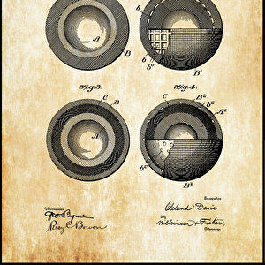 1902 Golf Ball Patent Tablo Czg8p620
