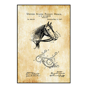 1897 Horse Briddle Bit Patent Tablo Czg8p624