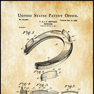 1898 Horseshoe Patent Tablo Czg8p626