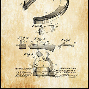 1898 Horseshoe Patent Tablo Czg8p626