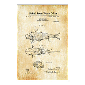 1908 Fishing Bait Patent Tablo Czg8p627