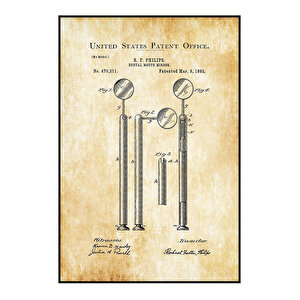 1892 Dental Mirror Patent Tablo Czg8p805