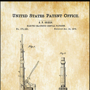 1875 Dental Plugger Patent Tablo Czg8p806