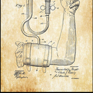 1914 Blood Pressure Monitor Patent Tablo Czg8p822