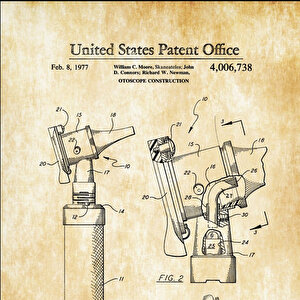1977 Otoscope Patent Tablo Czg8p824