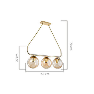 Terena Sıralı Avize Gold