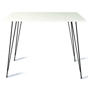 Pasific Home Sandalf Kare Beyaz Metal Ayakli Masa Masalar Koctas