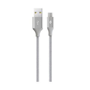 AlumiCable Micro USB Şarj Kablosu Gümüş
