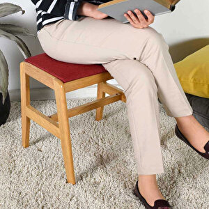 Fit Minderli Ahşap Tabure