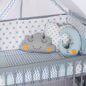 Maxi-cosi Ahşap Lake Gri 60 X 120 Cm Beşik Anne Yanı Kademeli Beşik Ve Yıldız Nevresim Takımı-yatak