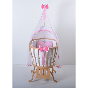 Heyner Ahşap Organik Anne Yanı Lüx Sepet Beşik - Bebek Odası Mini Bebek Beşiği