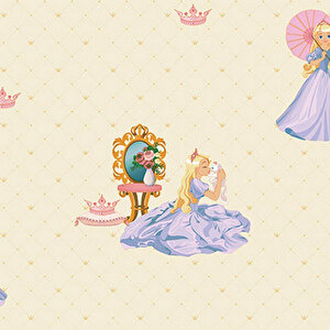Ada Kids 8910-1 Prenses Kız Çocuk Odası Duvar Kağıdı 10,60 m2