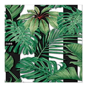 Natural 2600 Tropikal Yaprak Desen Duvar Kağıdı 5 m2
