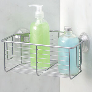 Banyo Duş Malzemelerini Düzenleyici Köşel Rafı Vantuzlu Çelik Model