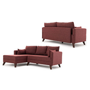 Bella Soft Mini Köşe Bordo Sol