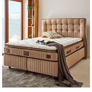 Majesty 90x200 Cm Tek Kişilik Pedli  Keten Kumaşlı Yumuşak Yatak